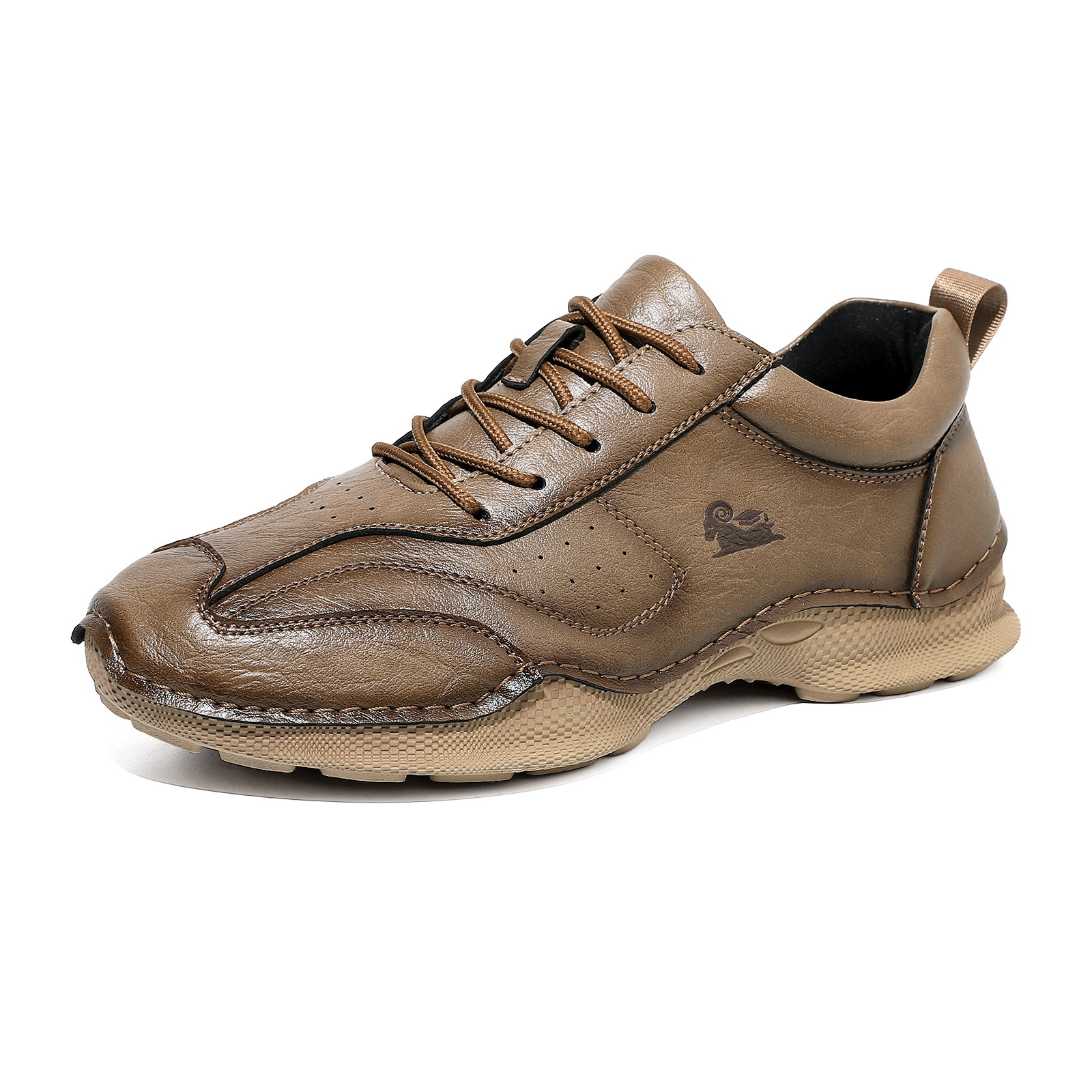 Men's Casual Flat Leather Shoes - Image 6